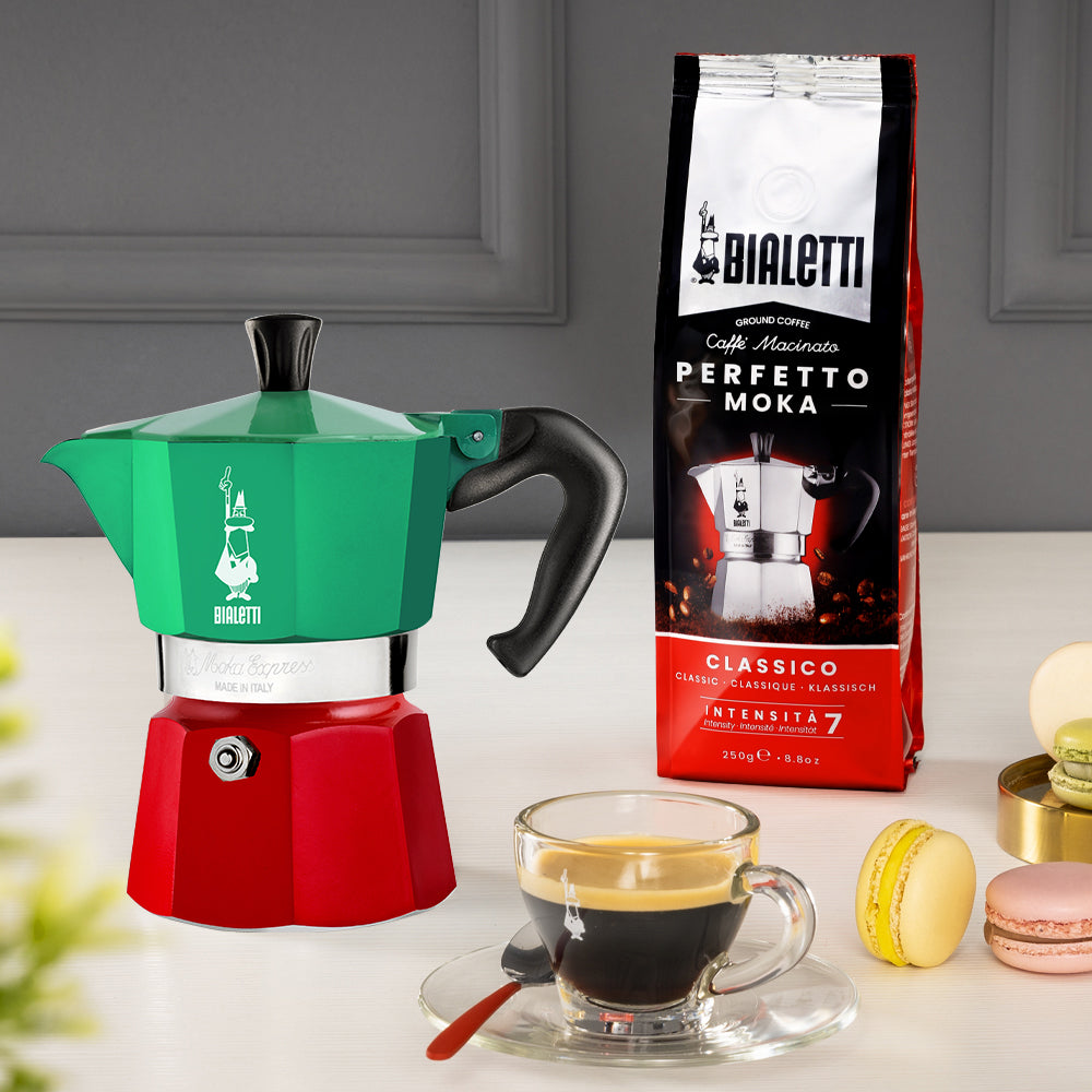 Bialetti Moka Express Tricolor - Coffeeworkz
