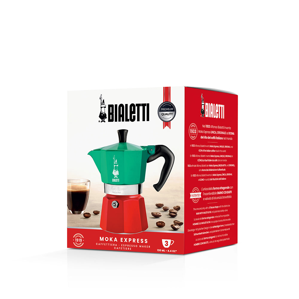 Bialetti Moka Express Tricolor - Coffeeworkz