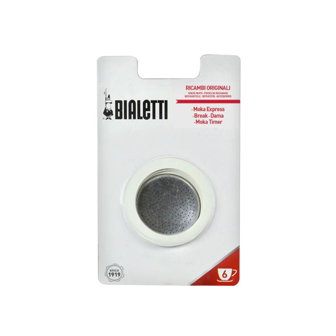 Bialetti Moka Express Silicon Gasket + Filter Plate