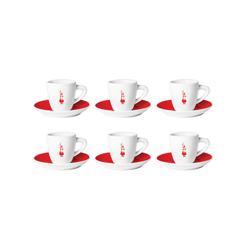 Bialetti Set 6 Cups Red