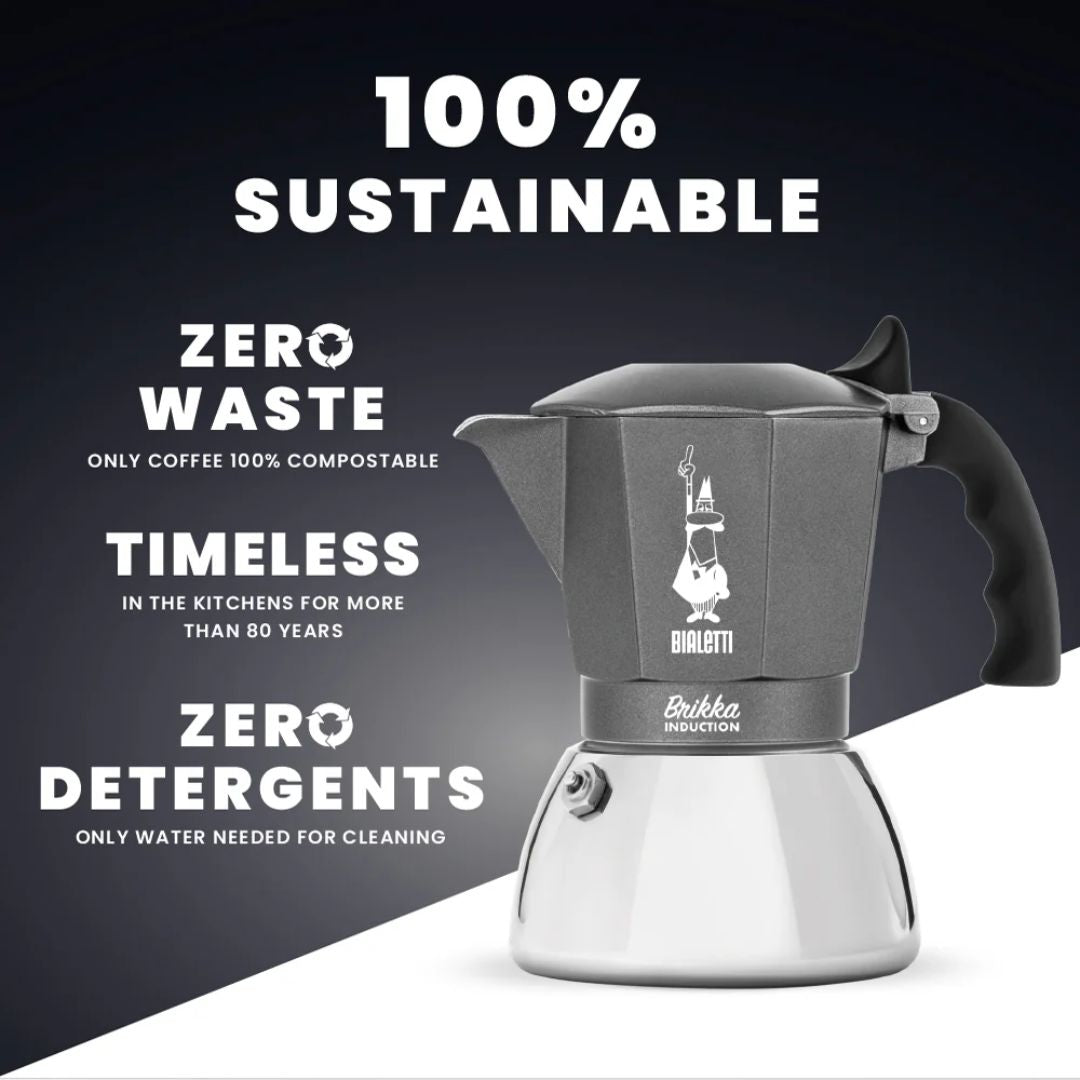 Bialetti Brikka for Induction – Enhanced Moka Pot with Crema Valve