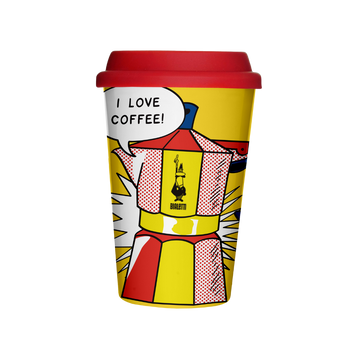 Lichtenstein Takeaway Mug – Bold Travel Coffee Cup with Pop Art Design
