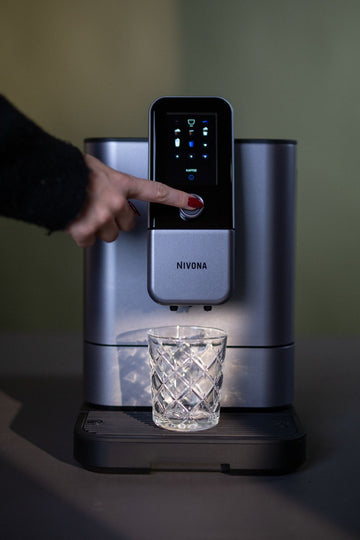 Nivona 8107 Fully Automatic Espresso Machine – Pearl Blue Design with Chilled Brew Function