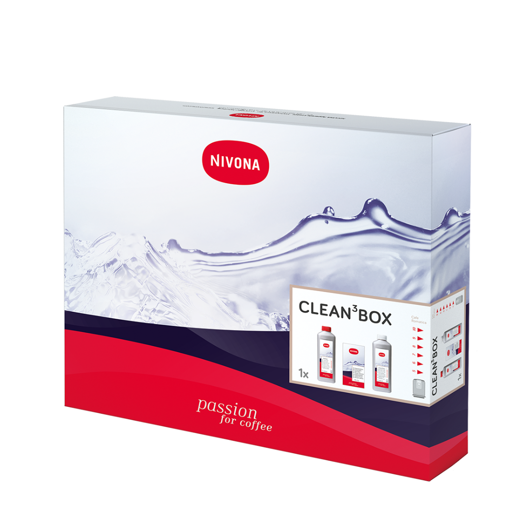 Nivona Clean³Box NICB 301 – Complete Cleaning Kit with Descaler, Milk System Cleaner, and Cleaning Tablets for Nivona Coffee Machines