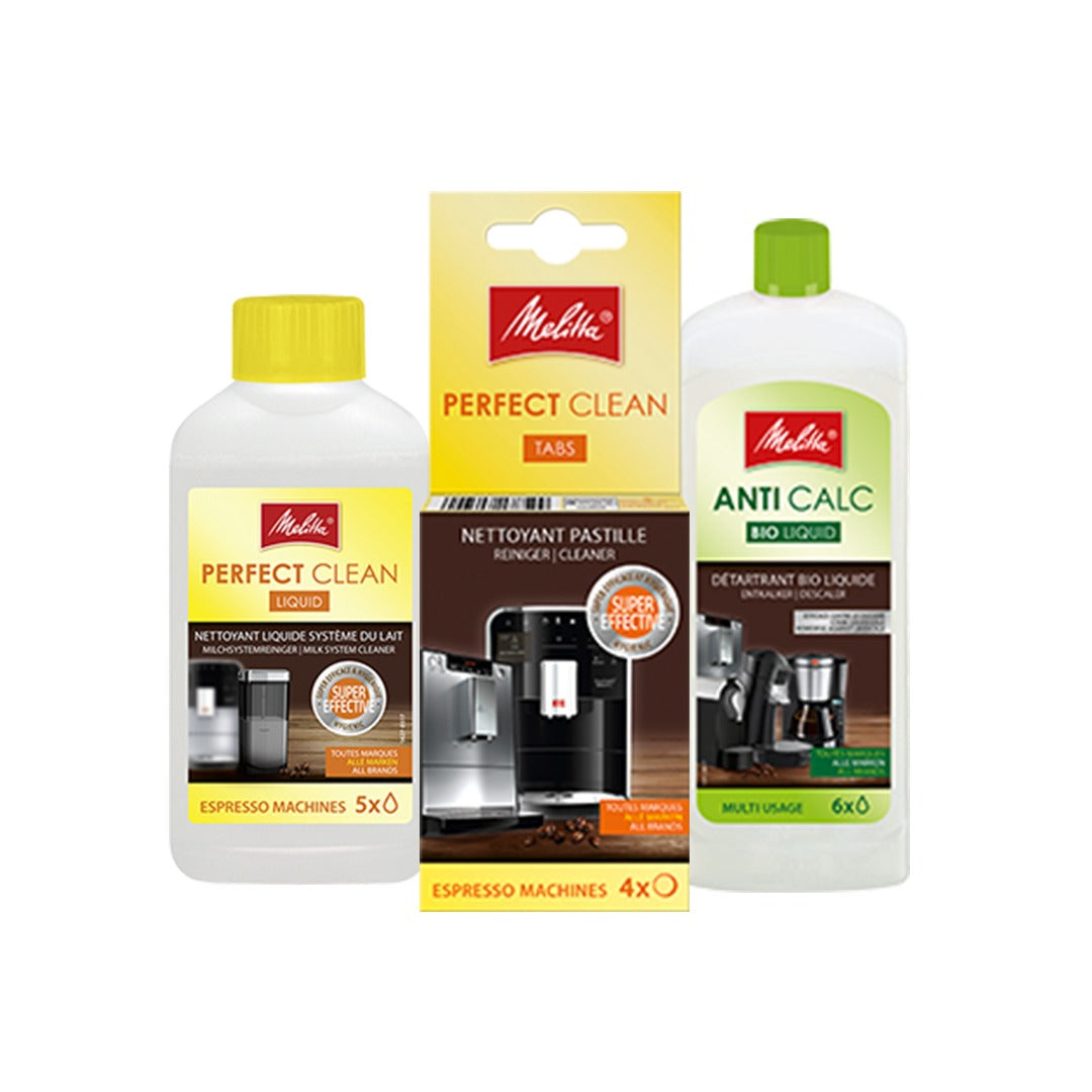 Melitta Perfect Clean Tabs + Melitta Perfect Clean Liquid + Melitta Anti Calc Bio Liquid - Coffeeworkz