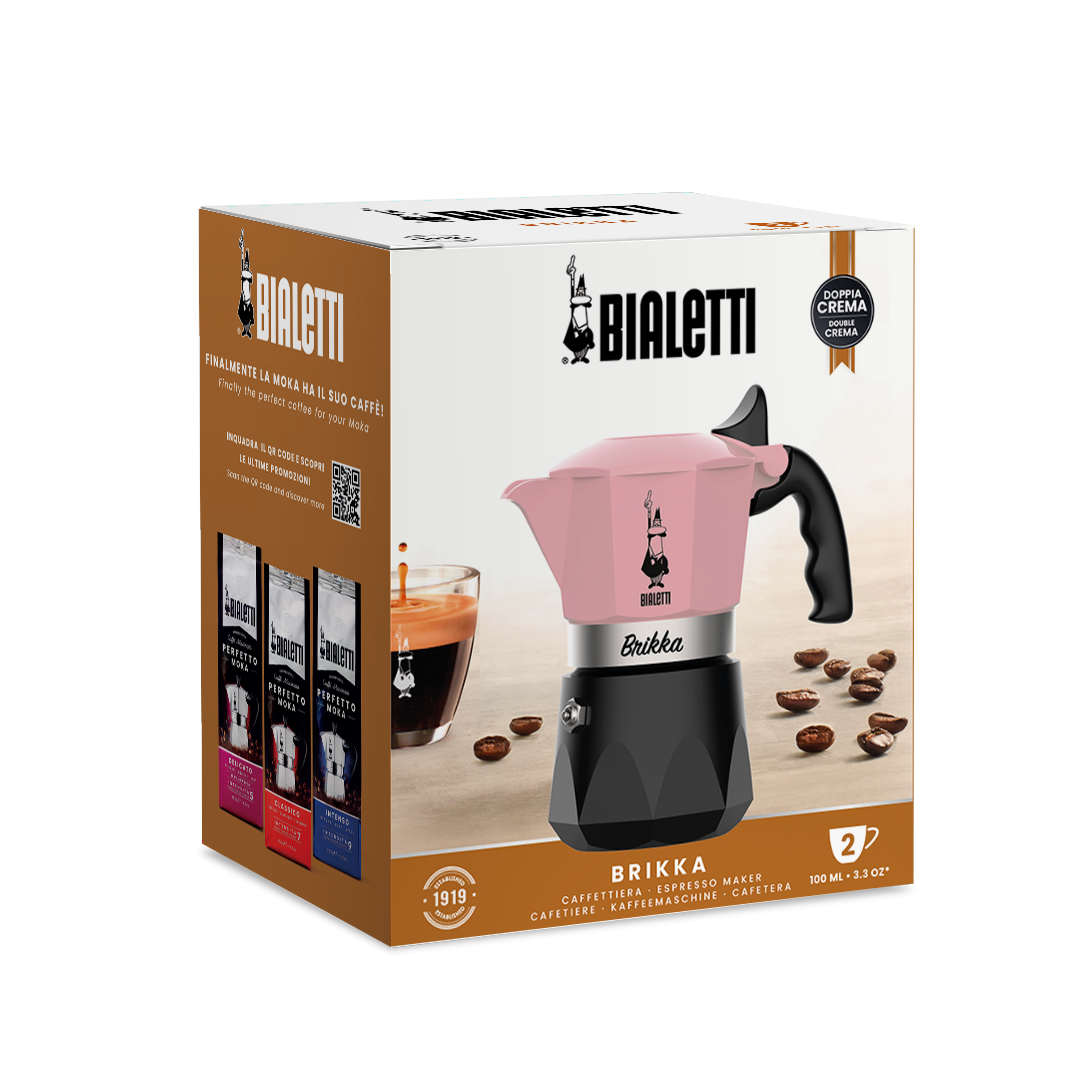 Bialetti Cafetiere New Brikka 2 tasses (120ml), Espresso cremeux