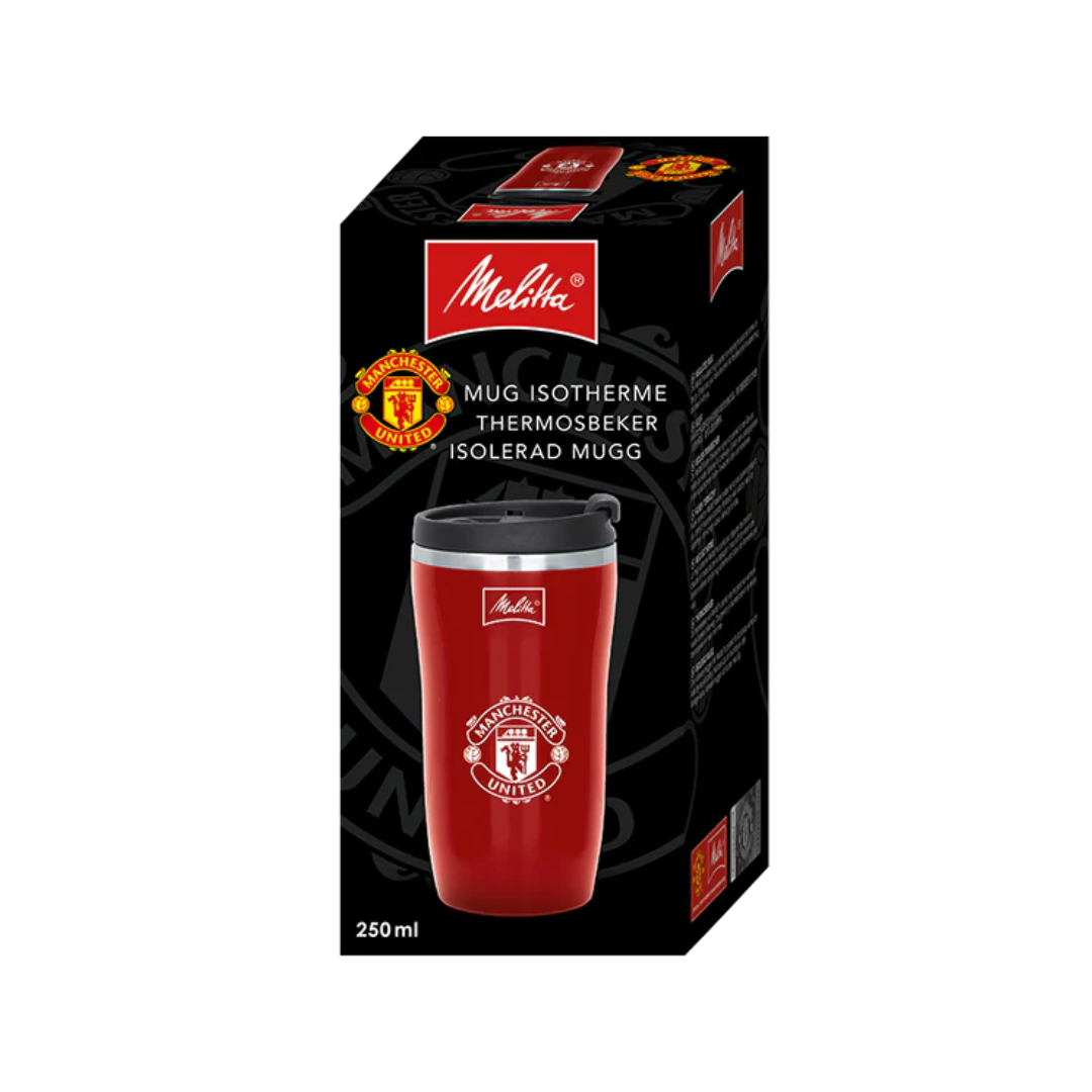 Man Utd Thermal Travel Mug, 250ml, Red