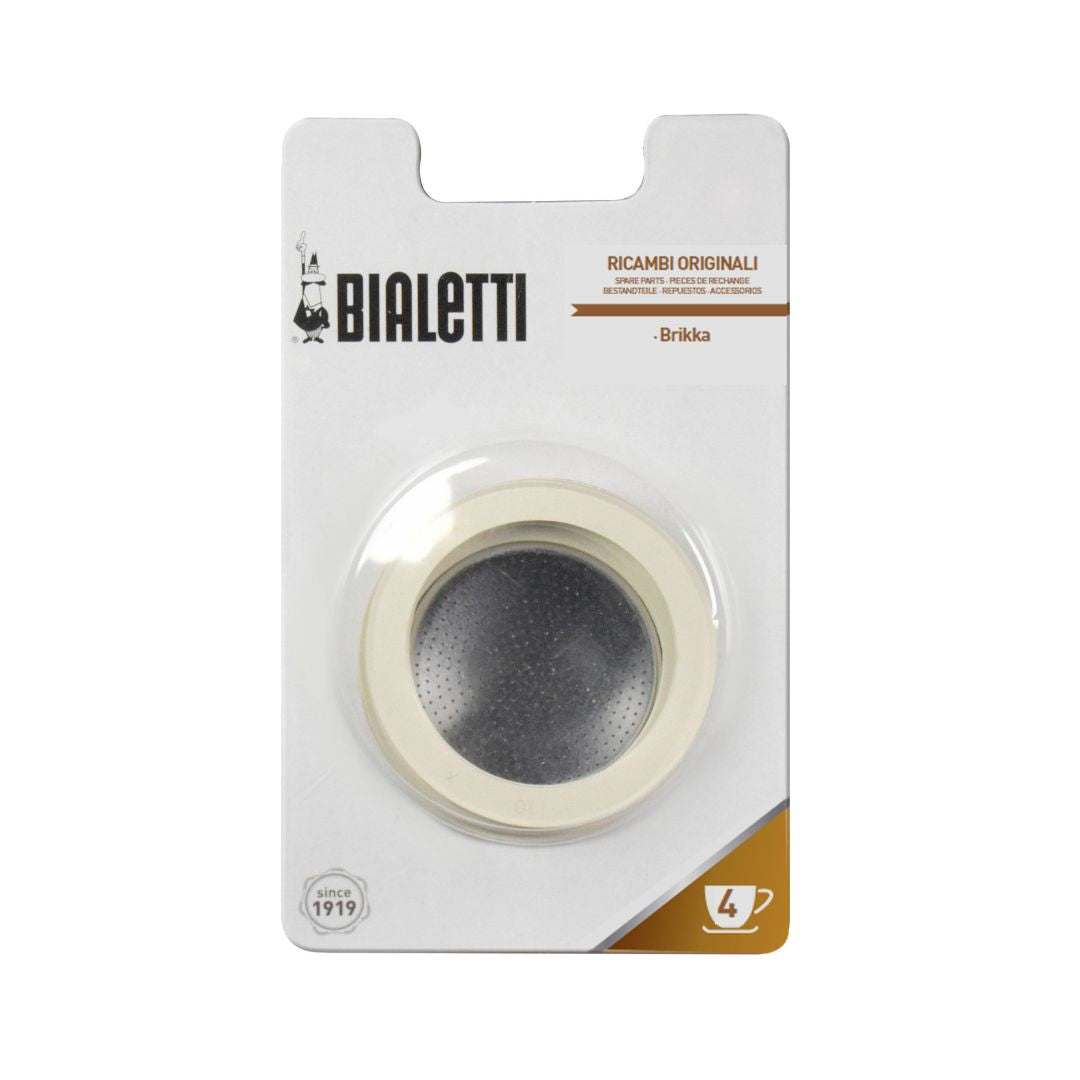 Bialetti Brikka 3 Rubber Gasket + 1 Filter Plate