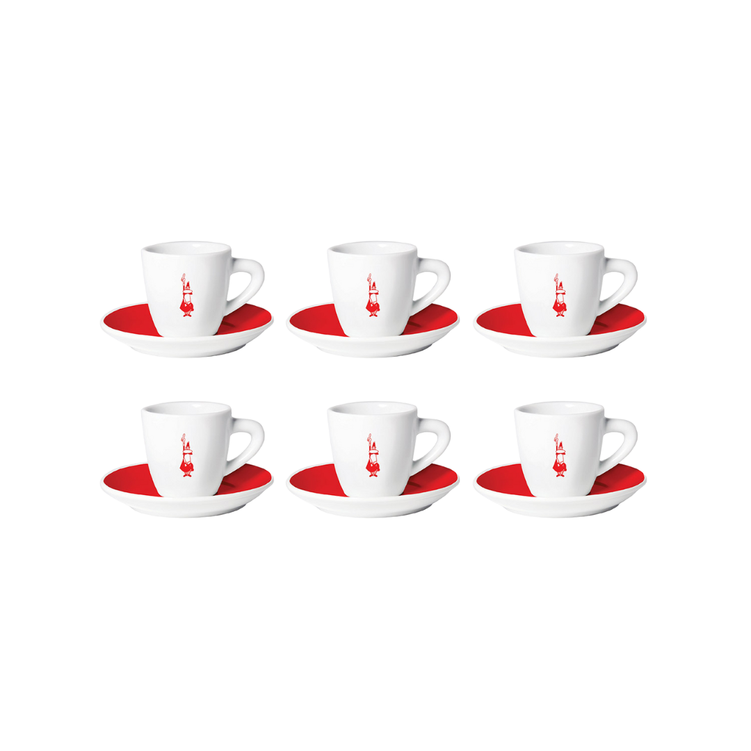 Bialetti Set 6 Cups Red