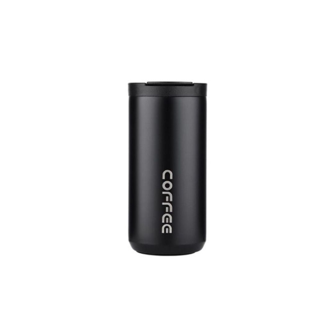 Bialetti Bottle Tumbler on wooden table with coffee beans and accessories – perfect for on-the-go coffee lovers​