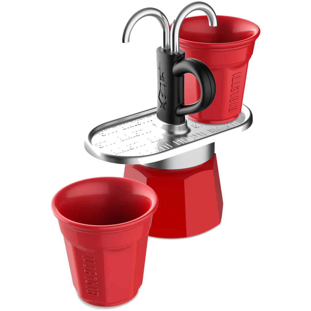 Bialetti Mini Express Set – Stylish Moka Pot with Espresso Cups