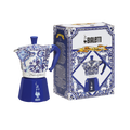 Bialetti Moka Express Dolce & Gabbana 3 Tazze – Designer Stovetop Espresso Maker with Luxury Italian Flair blue