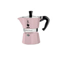 Bialetti Moka Express Pink – 3-Cup Aluminum Stovetop Espresso Maker with Black Handle​