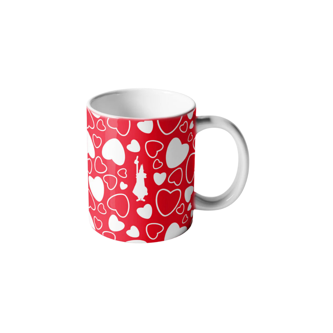 Bialetti Mug Cuore Red – Stylish Ceramic Coffee Cup with Heart Design
