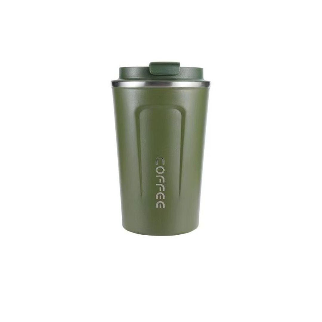 Coffeeworkz Insulated Tumbler – 500ml Leak-Proof Stainless Steel Travel Mug in Black, Pink, and Green