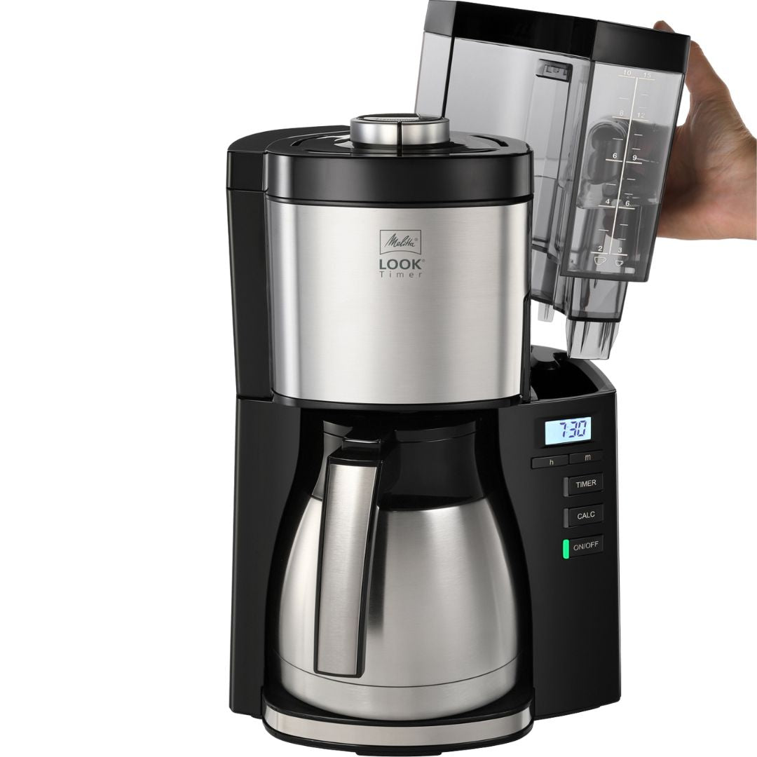 Look V Therm Timer by Melitta – Stainless Steel Filter Coffee Machine