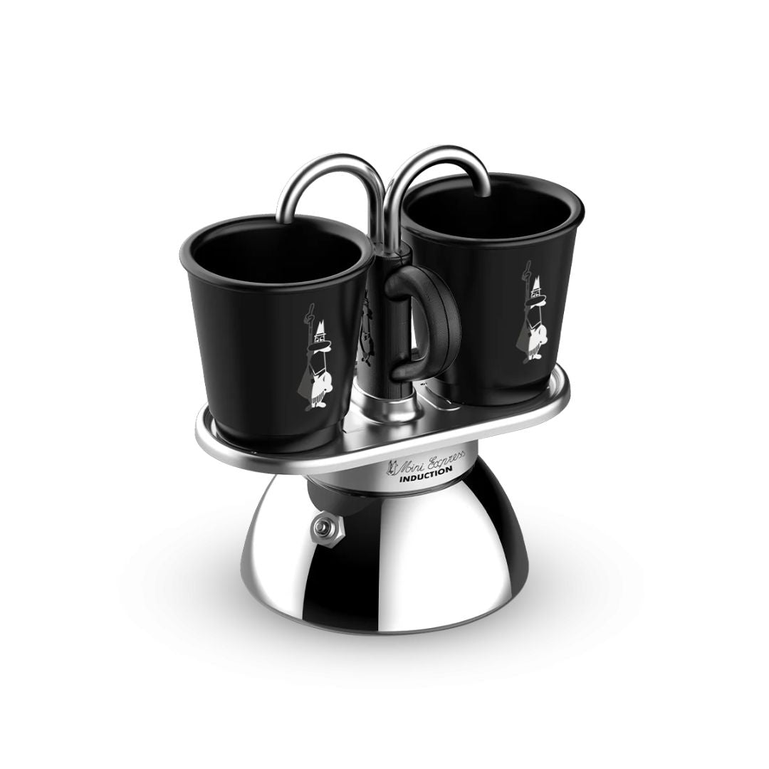 Bialetti Set Mini Express Induction – Stovetop Espresso Maker with Two Cups
