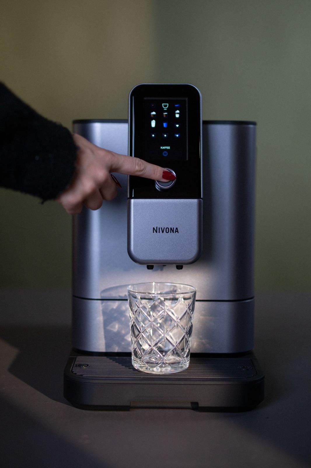 Nivona 8107 Fully Automatic Espresso Machine – Pearl Blue Design with Chilled Brew Function