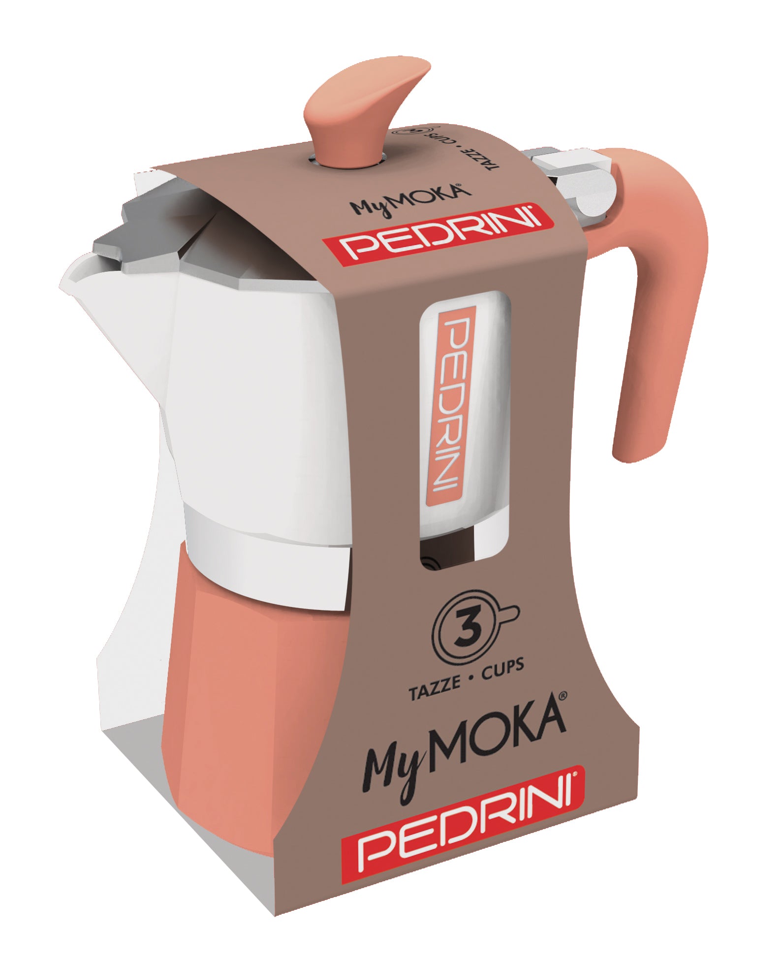 Pedrini MyMoka Colour - Colour Aluminium Stovetop Coffee Maker