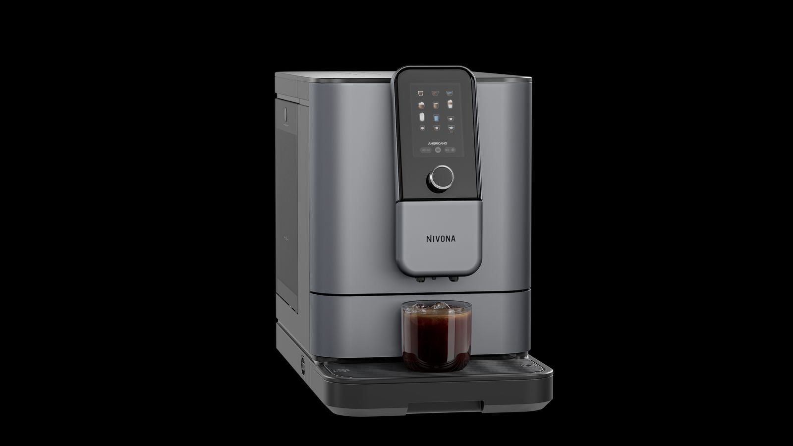 Side profile of Nivona 8107 emphasizing removable 1.8-liter water tank​