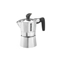 Side view of Pedrini Aroma Chic Moka Pot showcasing ergonomic handle and precision spout