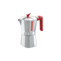 Side view of Pedrini Eco Moka Sleev showcasing ergonomic heat-resistant handle and precision spout