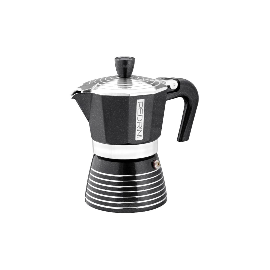 Pedrini Infinity Moka Pot – 6-Cup Stovetop Espresso Maker with Modern Italian Design​