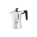 Top view of Pedrini Aroma Chic Moka Pot featuring decorative lid with easy-grip knob