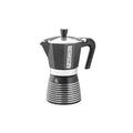 Top view of Pedrini Infinity Moka Pot featuring decorative lid with easy-grip knob​