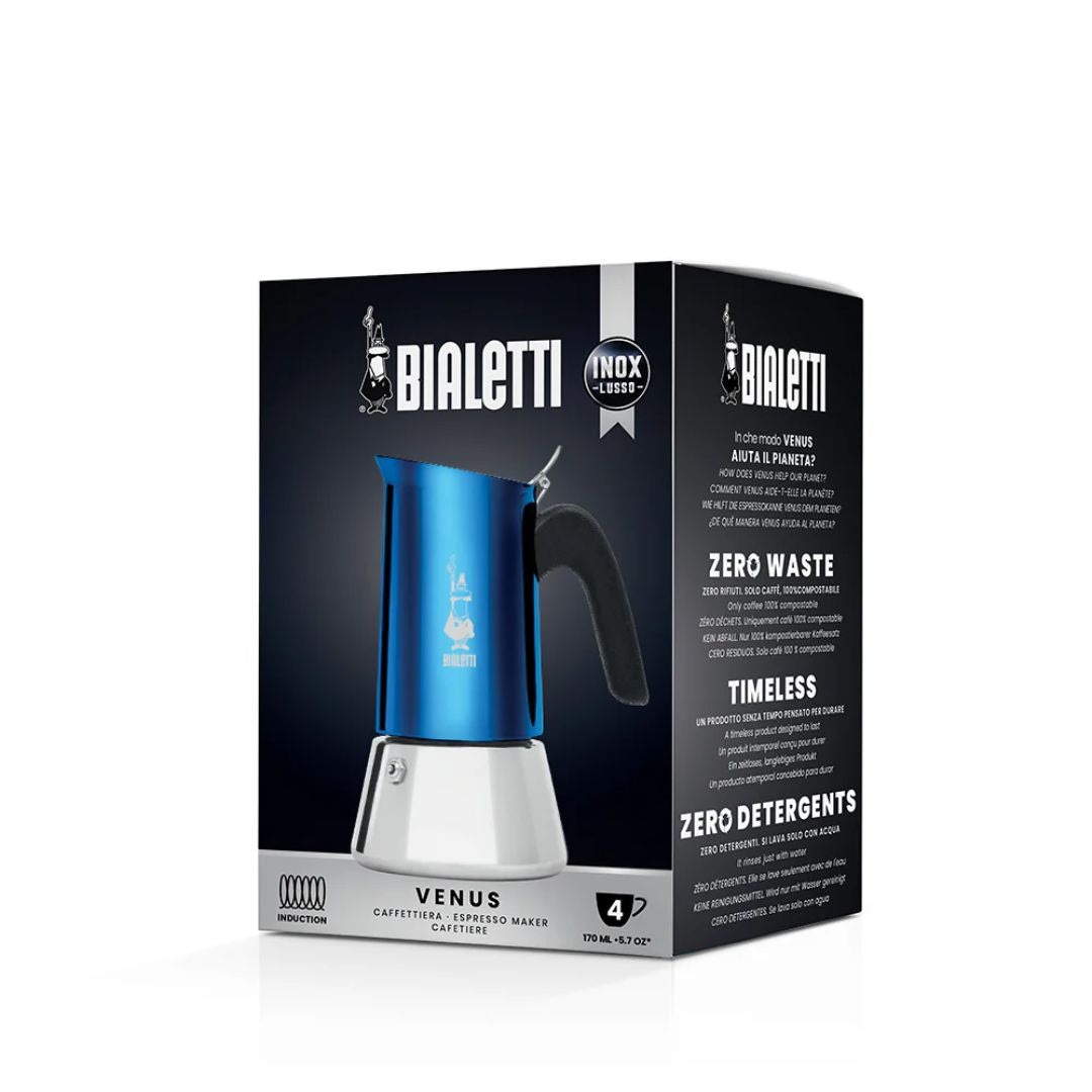 Bialetti Venus Induction Blue Stainless Steel Moka Pot