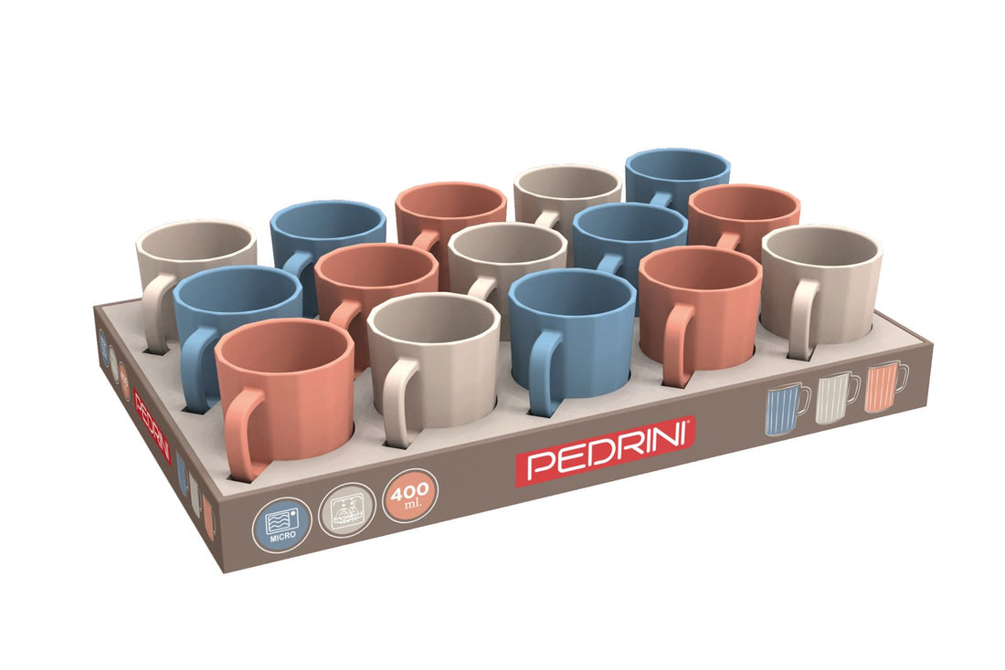 Pedrini ceramic mug color collection for coffee lovers