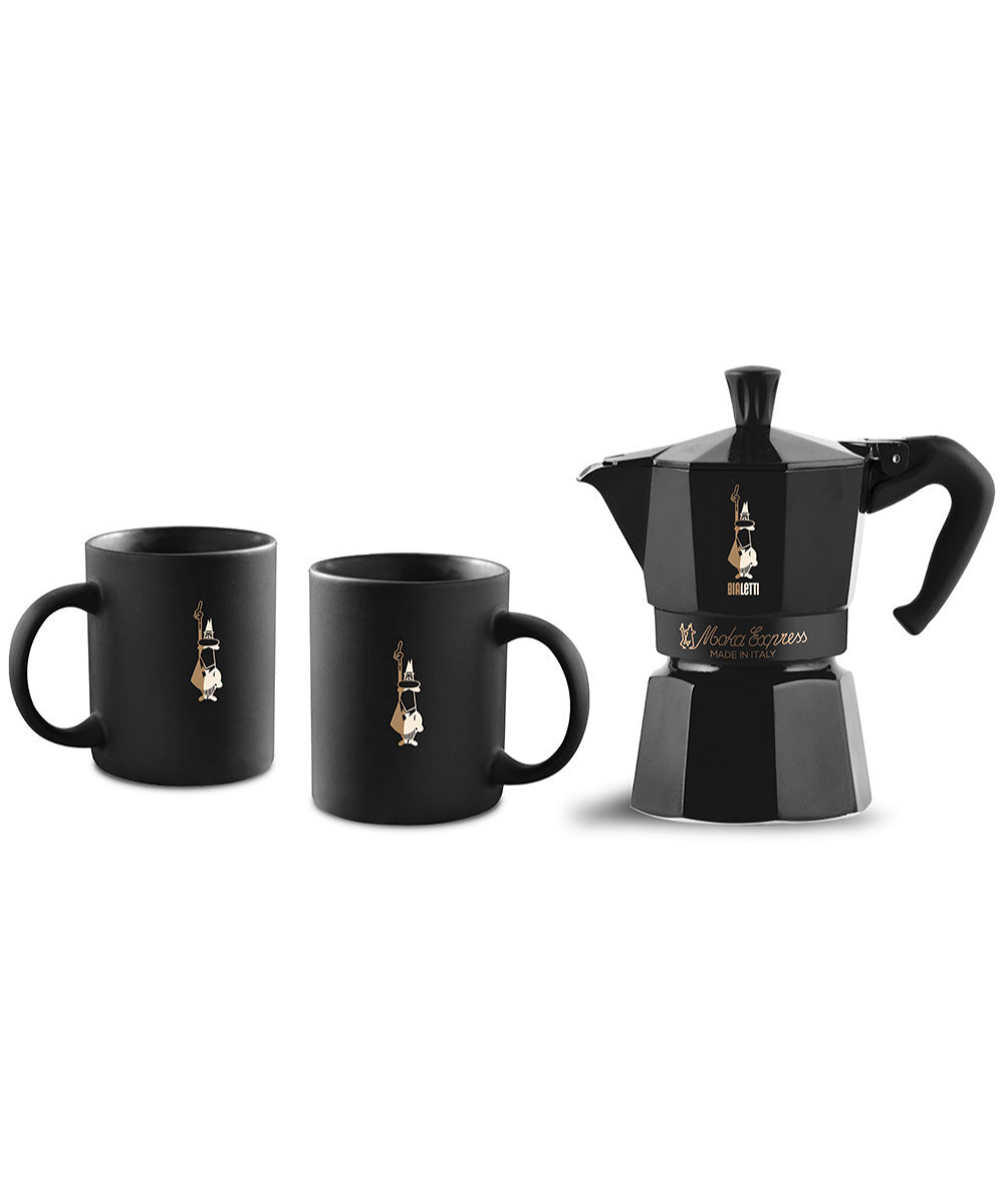 Black Star Edition Moka Express 6 Cups Plus 2 Mugs - Coffeeworkz
