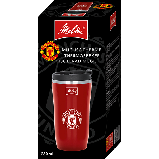Man Utd Thermal Travel Mug, 250ml, Red